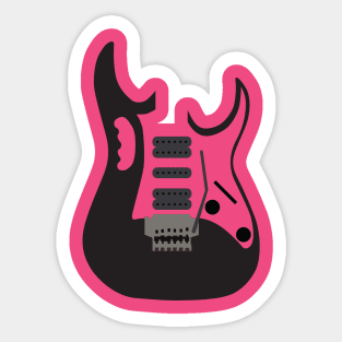 Black Guitar Sticker